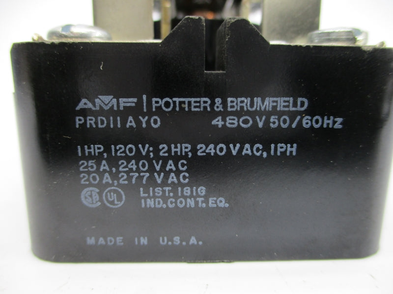 POTTER&BRUMFIELD PRD11AY0-480V 480VAC 25A NSMP