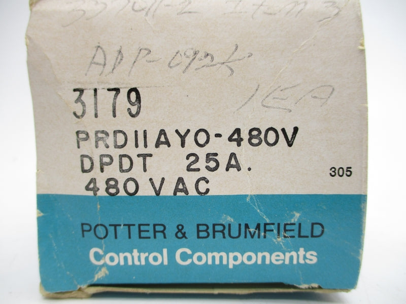 POTTER&BRUMFIELD PRD11AY0-480V 480VAC 25A NSMP