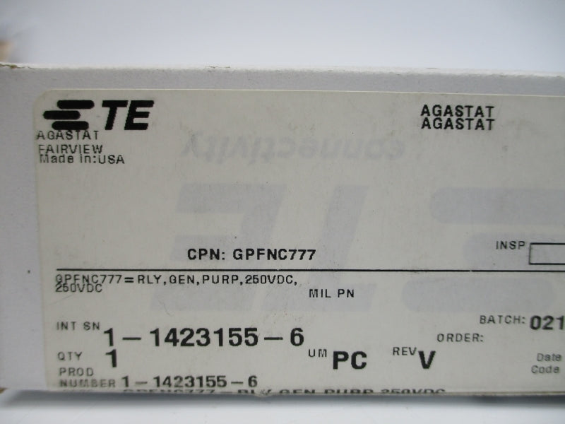 TE CONNECTIVITY GPFNC777 250VDC NSMP