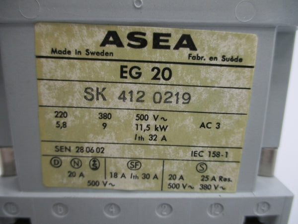 ASEA EG20 SK4120219 190/220V 30A NSMP