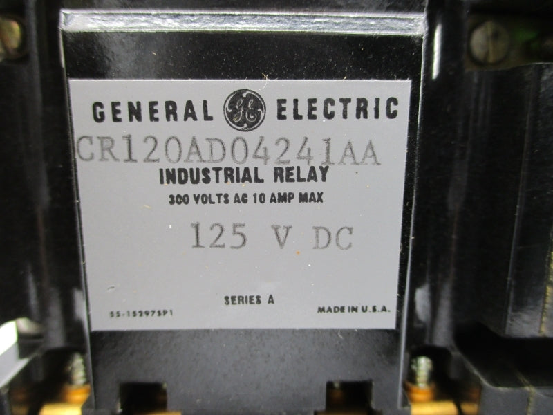 GENERAL ELECTRIC CR120AD04241AA SER. A 125VDC 10A NSMP