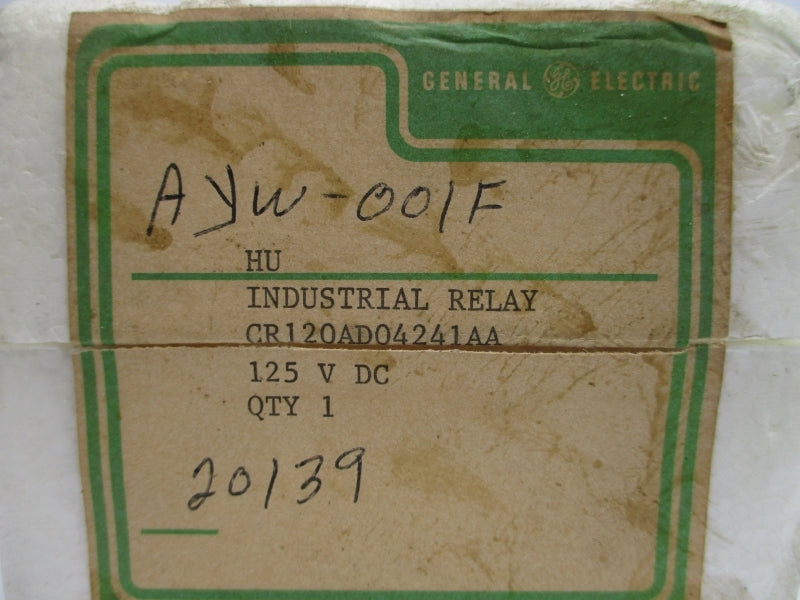 GENERAL ELECTRIC CR120AD04241AA SER. A 125VDC 10A NSMP