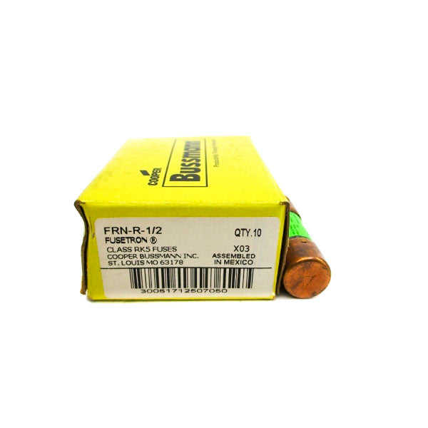 BUSSMANN FRN-R-1/2 250VAC 1/2A (GREEN) (PKG OF 10) NSMP