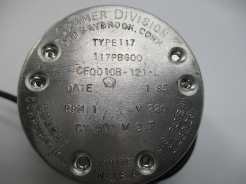 CRAMER 117 117PB600 CF0010B-121-L 220V NSNP
