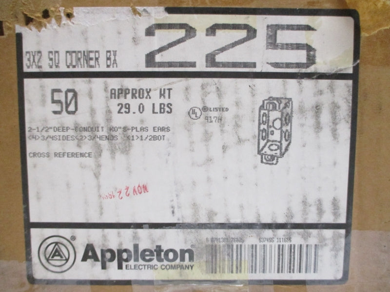 APPLETON 225 (PKG OF 50) NSMP