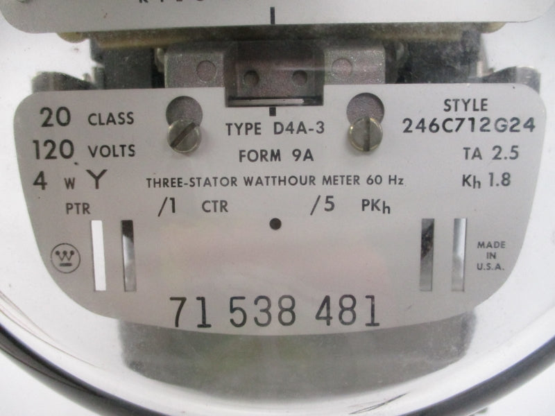 WESTINGHOUSE 246C712G24 D4A-3 120V 9A NSNP