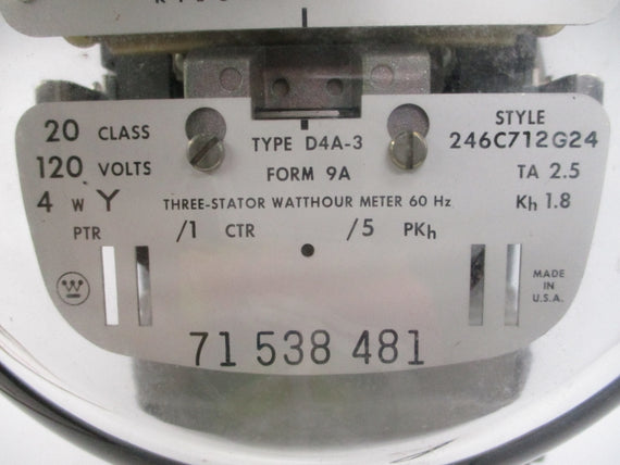 WESTINGHOUSE 246C712G24 D4A-3 120V 9A NSNP