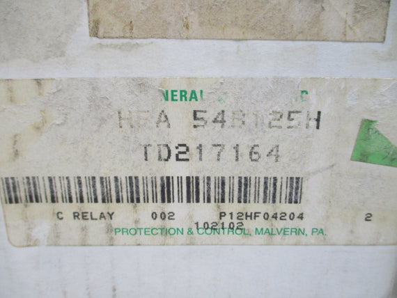 GENERAL ELECTRIC 12HFA54B125H 48VDC NSMP