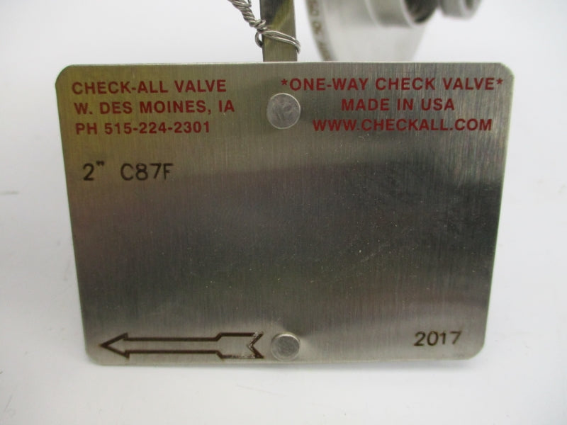 CHECK ALL VALVE F6KSSTF.500SS 2" NSNP