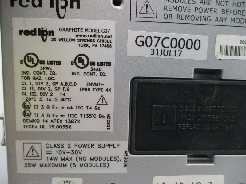 RED LION CONTROLS G07C0000 10-30V (AS PICTURED) NSNP