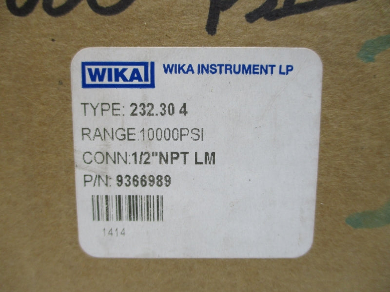 WIKA 9366989 1000PSI 1/2" NSMP
