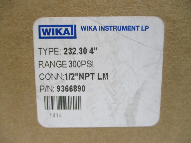 WIKA 9366890 232.30 300PSI 4" NSMP