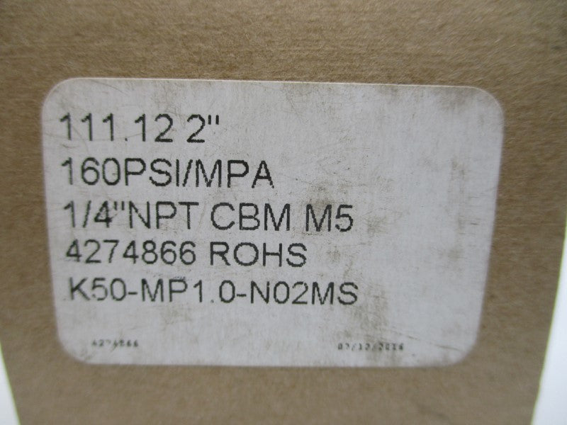 SMC K50-MP1.1-N02MS 4274866 0-160PSI 1/4" NSMP