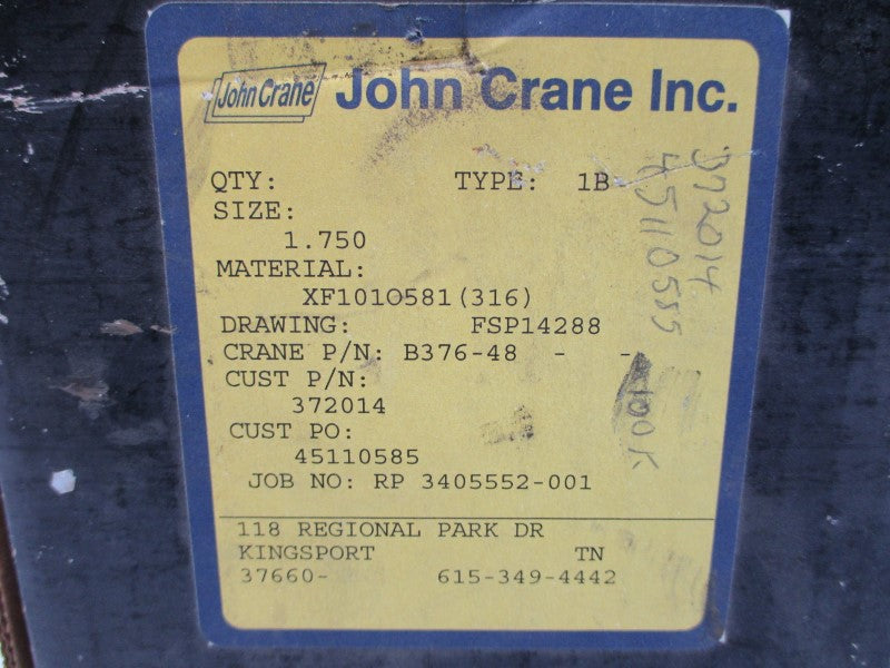 JOHN CRANE B37648 1.750" NSMP MRO Global Solutions