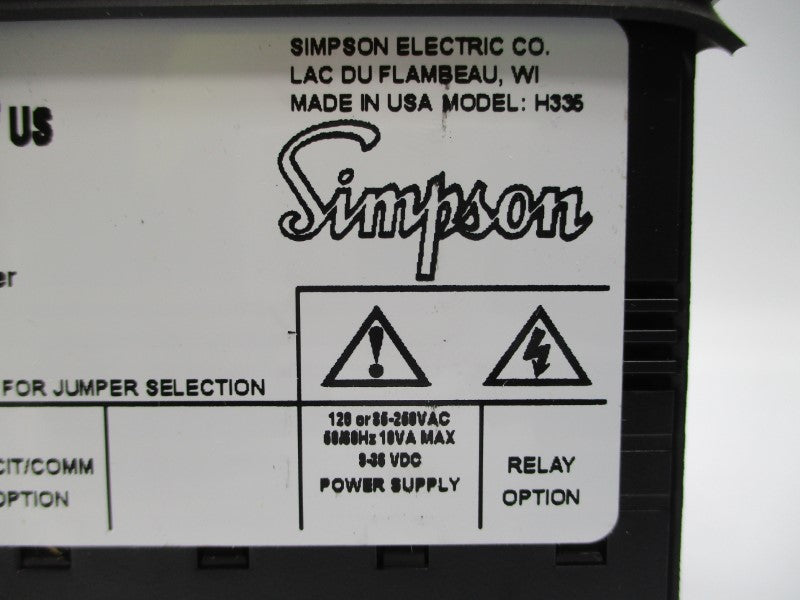 SIMPSON H335 H335126000 35-250VAC NSMP