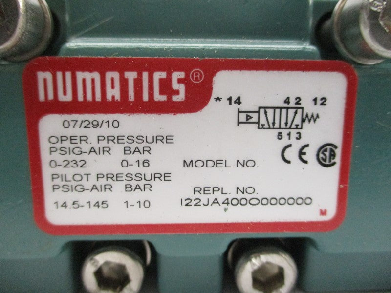 NUMATICS 122JA400O000000 14.5-145PSI NSNP