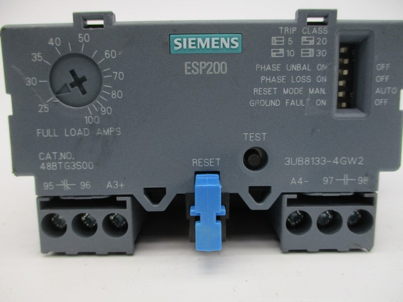 SIEMENS 48BTG3S00 3UB8133-4GW2 600VAC 25-100A NSNP