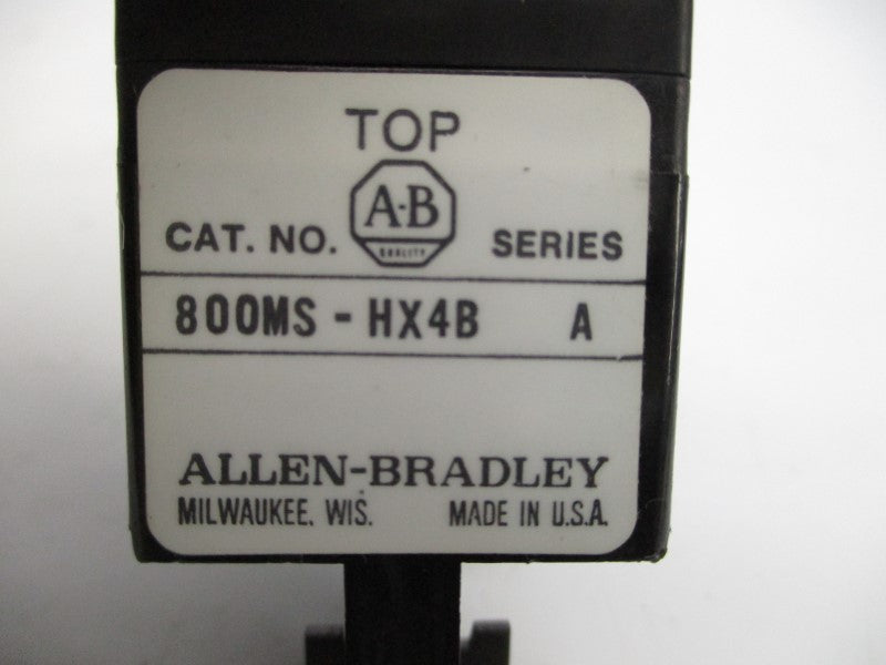 ALLEN BRADLEY 800MS-HX4B SER. A (AS PICTURED) NSNP