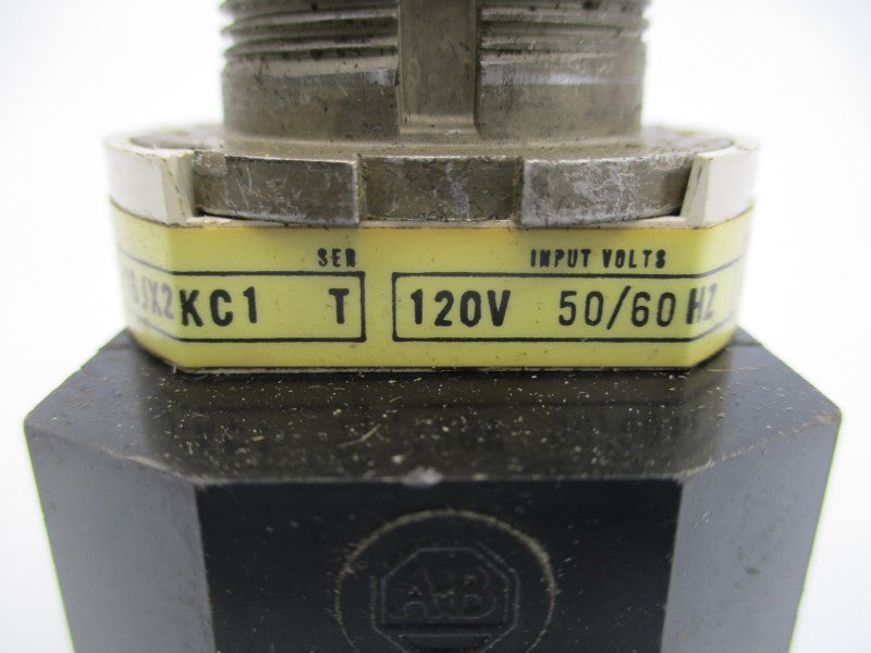 ALLEN BRADLEY 800T-16JX2KC1 SER. T 120V UNMP
