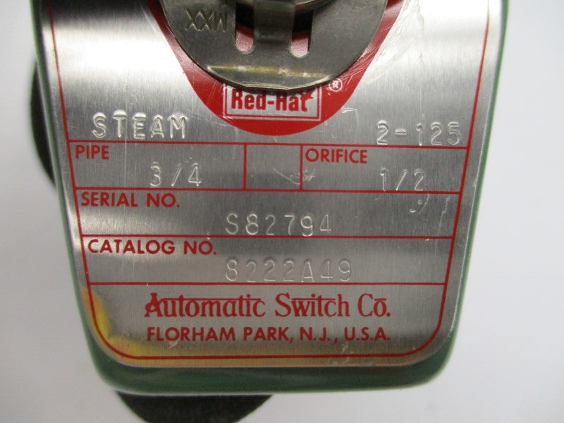 ASCO 8222A49 110/120V 2-125PSI 1/2" UNMP