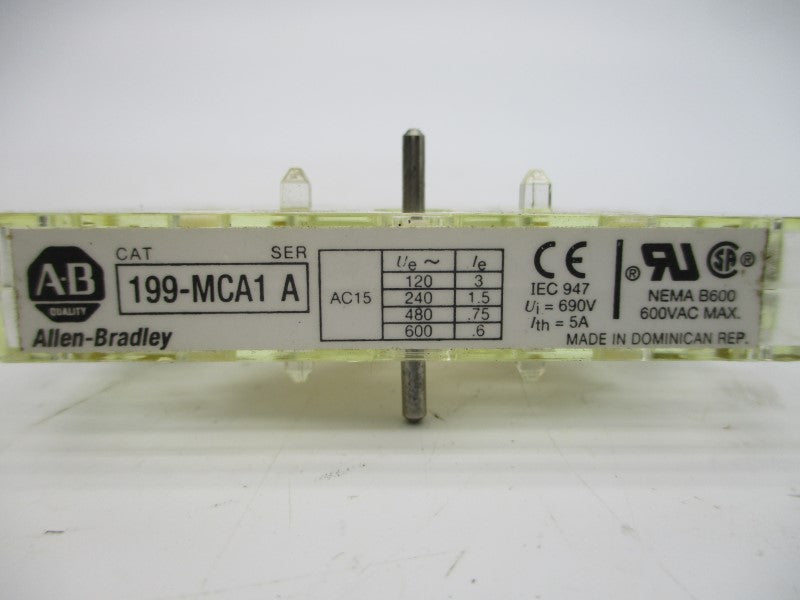 ALLEN BRADLEY 199-MCA1 SER. A 600VAC .6A NSNP