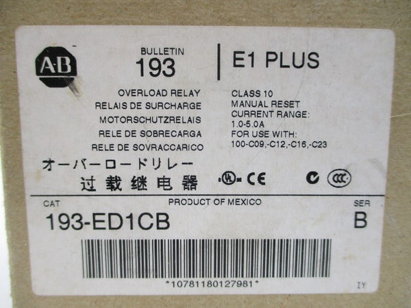 ALLEN BRADLEY 193-ED1CB SER. B 1.0-5.0A (BR/WH) NSMP