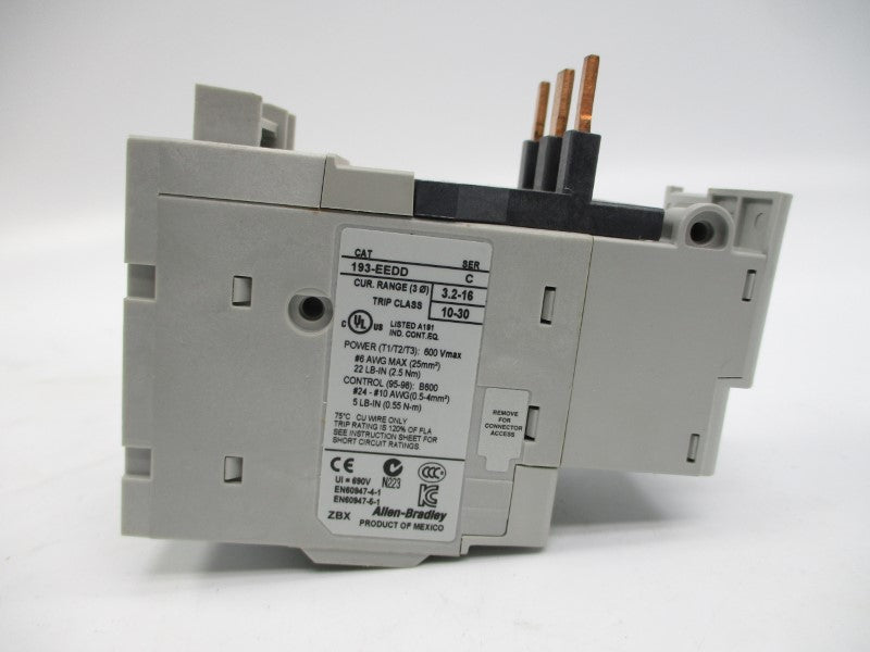 ALLEN BRADLEY 193-EEDD SER. C 690V 3.2-16A (WH) NSMP