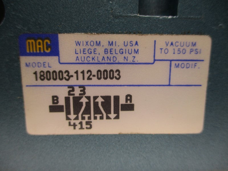 MAC 180003-112-0003 150PSI NSMP
