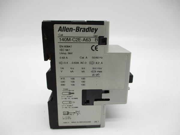 ALLEN BRADLEY 140M-C2E-A63 SER. B 690V 0.4-0.63A (BR/WH) NSMP