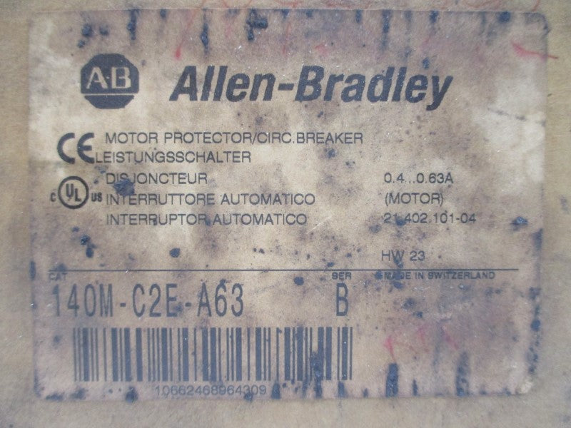 ALLEN BRADLEY 140M-C2E-A63 SER. B 690V 0.4-0.63A (BR/WH) NSMP
