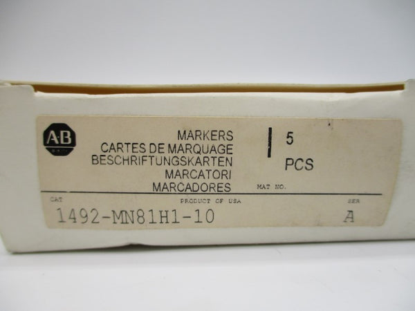 ALLEN BRADLEY 1492-MN81H1-10 SER. A (PKG OF 5) (WH) NSMP