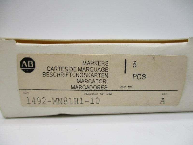 ALLEN BRADLEY 1492-MN81H1-10 SER. A (PKG OF 5) (WH) NSMP