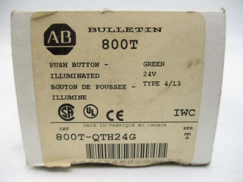 ALLEN BRADLEY 800T-QTH24G SER. T 24VAC/DC (WH) NSMP