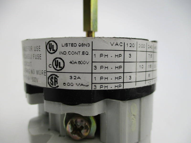 ADVANCE CONTROLS CB0320003PL2 600VAC 32A NSNP