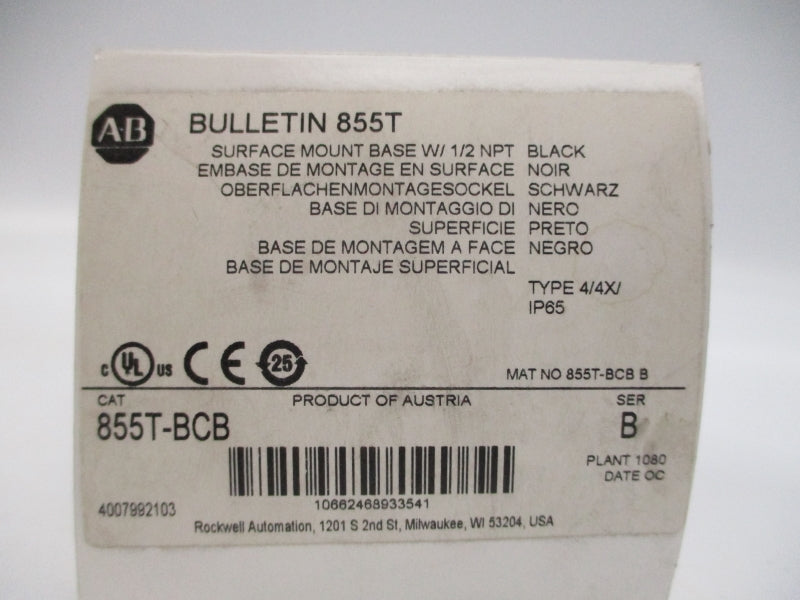 INDUSTRIAL SPARE PART 855T-BCB SER. B (WH) NSMP