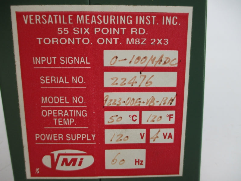 VMI 9223-00E-VB-BN 120V 0-100MADC 50'C/120'F NSNP