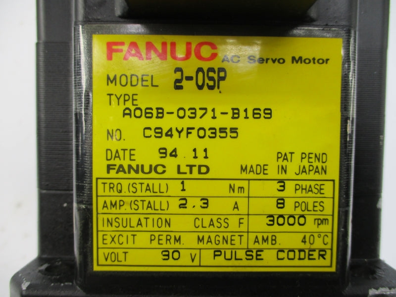 FANUC A06B-0371-B169 90V 2.3A UNMP