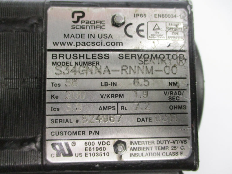 GAM GEAR 600176 JPG-W-090-010H-CN34-101J W/ S34GNNA-RNNM-00 200V 3.8A UNMP