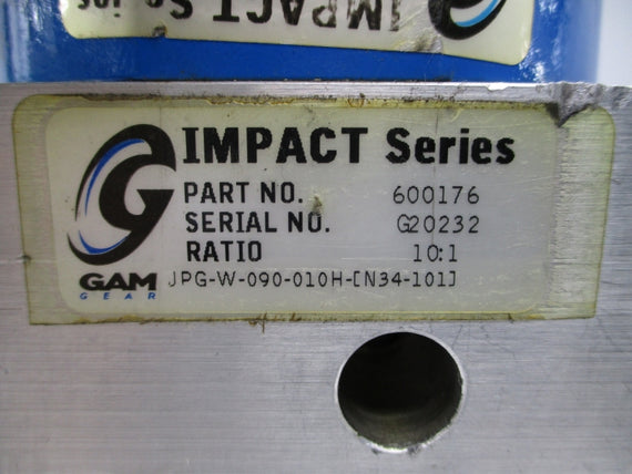 GAM GEAR 600176 JPG-W-090-010H-CN34-101J W/ S34GNNA-RNNM-00 200V 3.8A UNMP