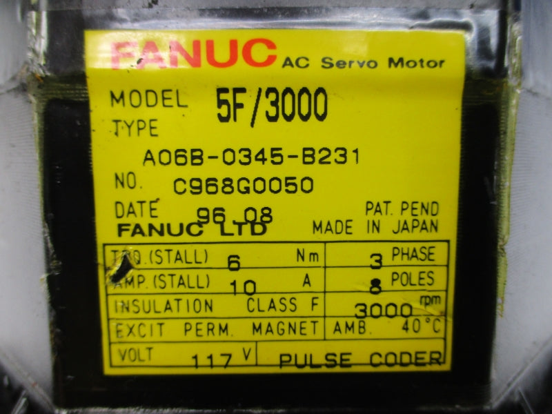 FANUC A06B-0345-B231 117V 10A UNMP