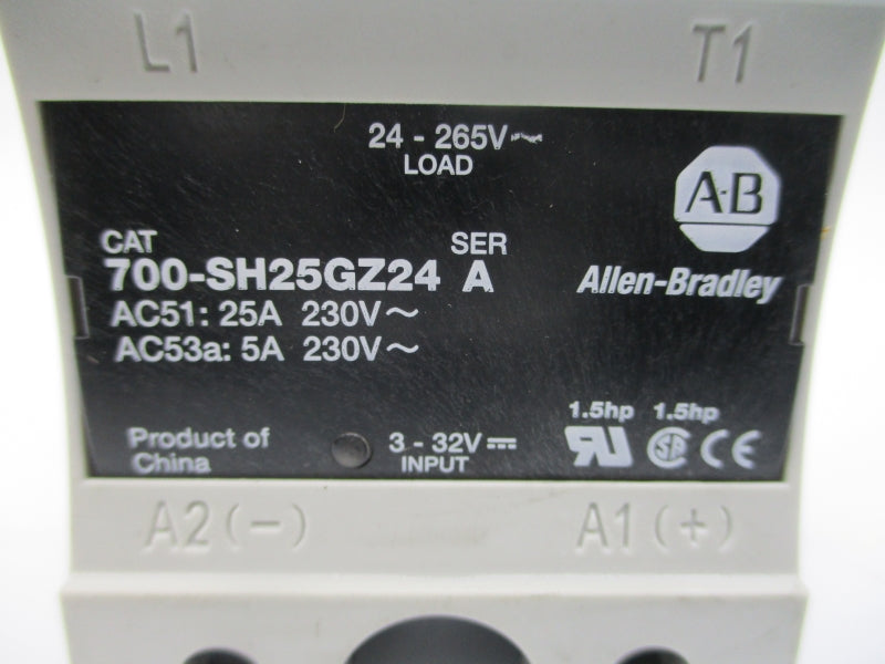ALLEN BRADLEY 700-SH25GZ24 SER. A 3-32V NSNP