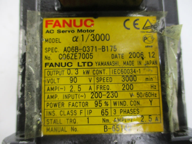 FANUC A06B-0371-B175 90V 2.5A UNMP