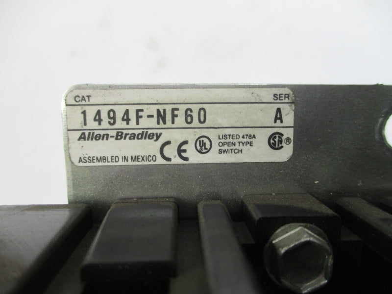ALLEN BRADLEY 1494-NF60 SER. A 600V 60A UNMP