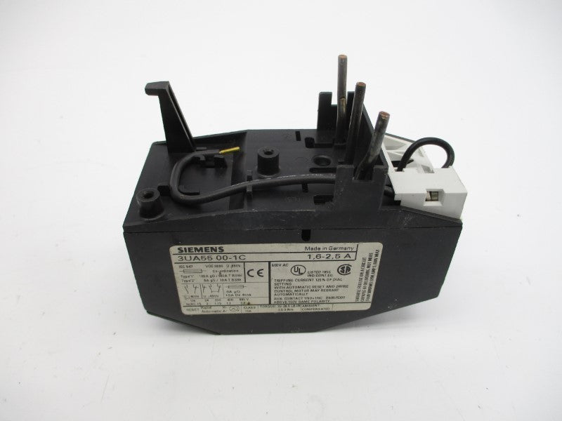SIEMENS 3UA5500-1C 600VAC 1.6-2.5A NSNP