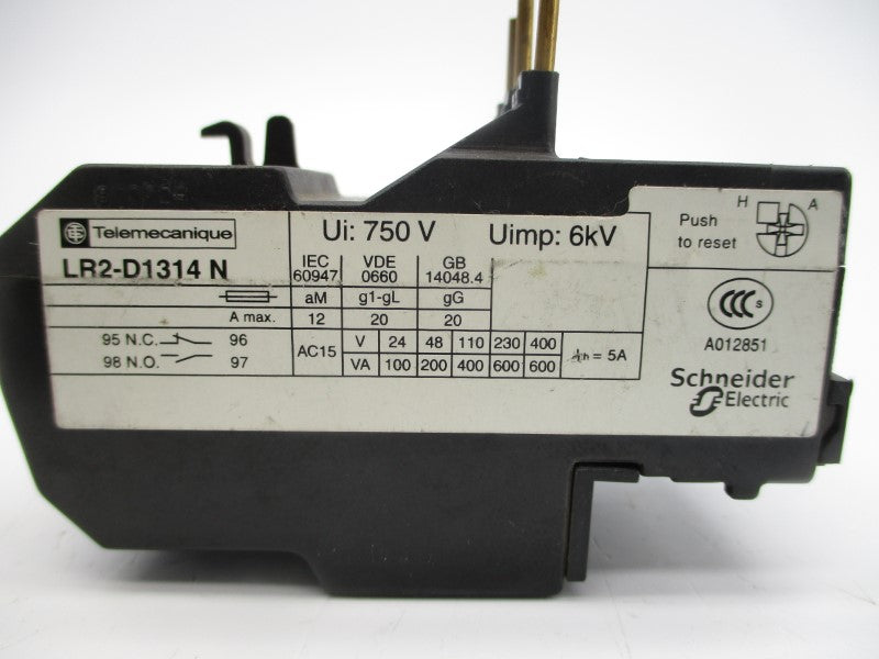 TELEMECANIQUE LR2-D1314N 600VAC 7-10A NSNP
