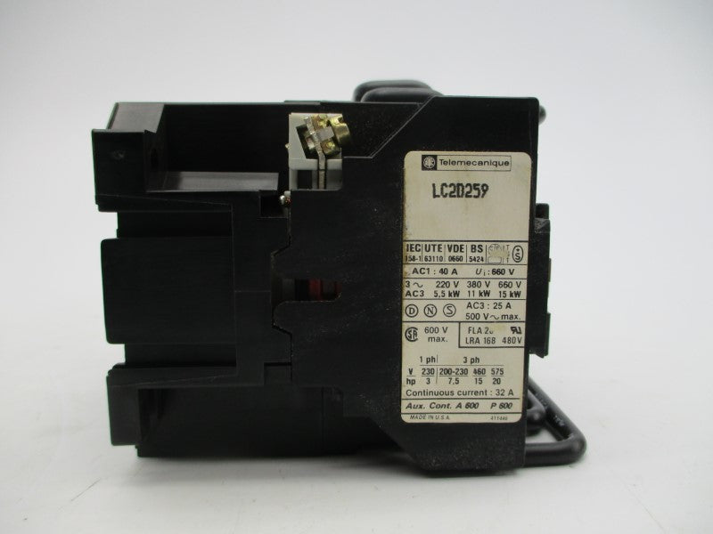 TELEMECANIQUE LC2D259L 208/220/240V 25A NSMP