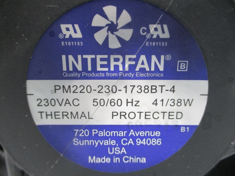 INTERFAN PM220-230-1738BT-4 230VAC UNMP