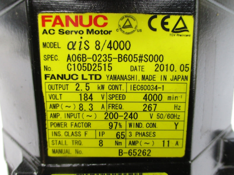 FANUC A06B-0235-B605#S000 184V 8.3A NSNP