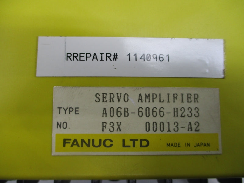FANUC A06B-6066-H233 (AS PICTURED/ NO DOOR) REMAN