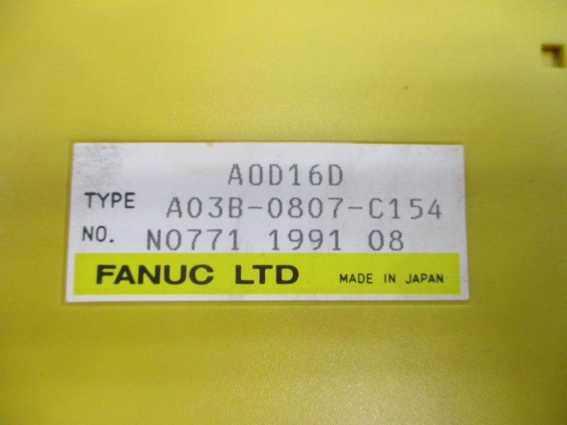 FANUC A03B-0807-C154 A0D16D 12/24VDC 0.5A UNMP